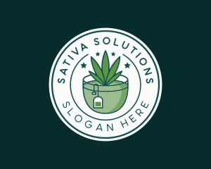 Cannabis Hemp Tea logo design