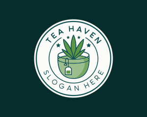 Cannabis Hemp Tea logo design