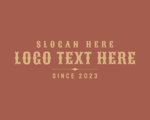 Typography - Minimalist Western Business logo design