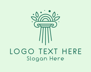 Finance Consulting - Elegant Natural Column logo design