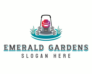 Landscaping Grass Mower logo design