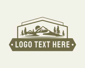 Trekking - Nature Mountain Landscape logo design