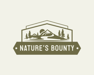 Nature Mountain Landscape logo design