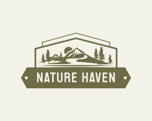 Nature Mountain Landscape logo design