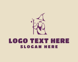 Character - Magical Wizard Moustache logo design