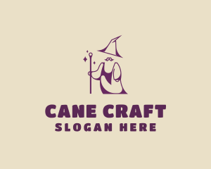 Cane - Magical Wizard Moustache logo design