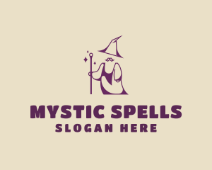 Magical Wizard Moustache logo design