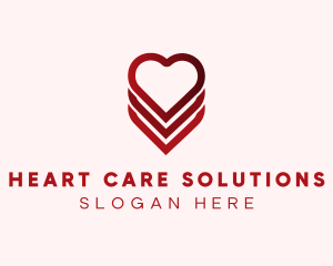 Heart Layered Love logo design