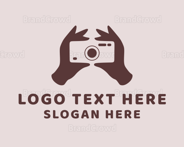 Photography Camera Hand Logo