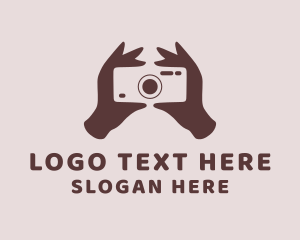 Vlogging - Photography Camera Hand logo design