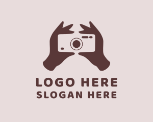 Photography Camera Hand  Logo