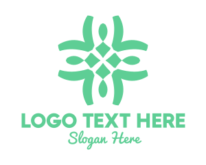 Healing - Organic Cross Pattern logo design