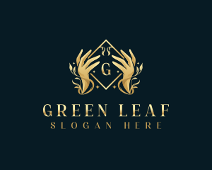 Beauty Wellness Hand logo design