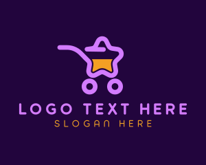 Online Store - Star Shopping Cart logo design