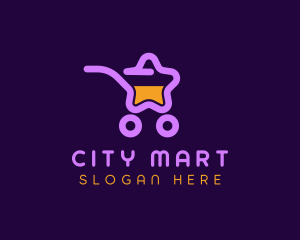 Department Store - Star Shopping Cart logo design