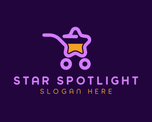 Star Shopping Cart  logo design