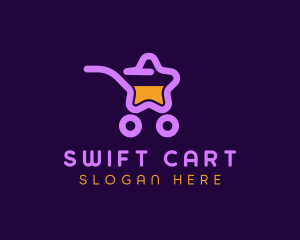 Star Shopping Cart  logo design