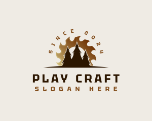 Sawmill Tree Woodworking logo design