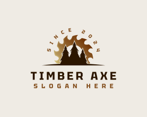 Sawmill Tree Woodworking logo design