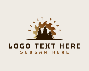 Woodworking - Sawmill Tree Woodworking logo design