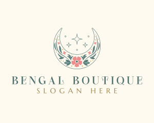 Floral Celestial Boutique logo design