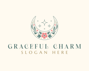 Floral Celestial Boutique logo design