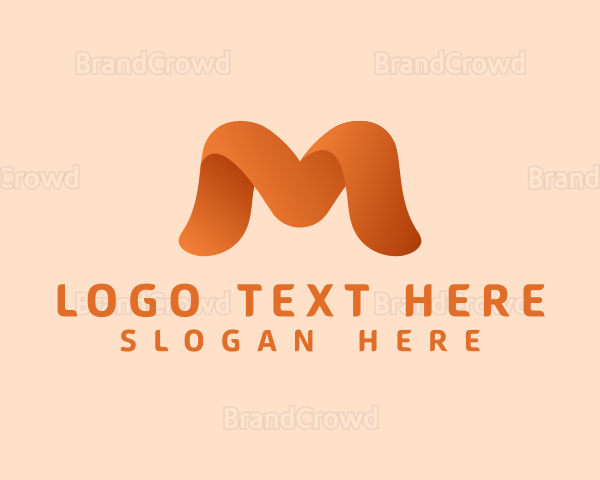 Orange Software Letter M Logo
