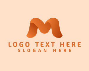 Gaming - Orange Software Letter M logo design