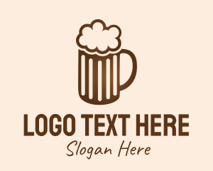 Beer Froth - Brown Beer Mug logo design