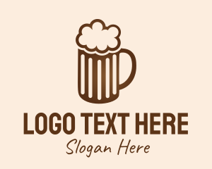 Brown Beer Mug Logo