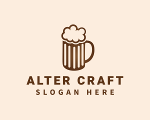 Craft Beer Mug Froth logo design