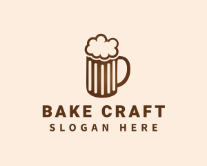 Craft Beer Mug Froth logo design