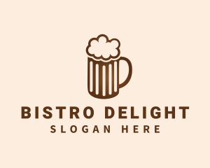 Craft Beer Mug Froth logo design