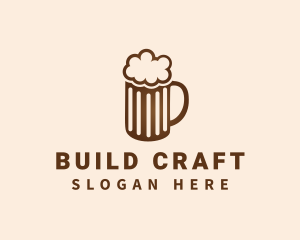 Craft Beer Mug Froth logo design