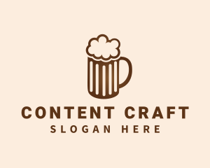 Craft Beer Mug Froth logo design