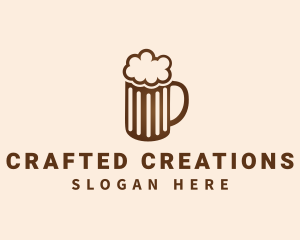 Craft Beer Mug Froth logo design