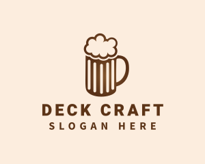 Craft Beer Mug Froth logo design