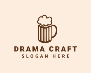 Craft Beer Mug Froth logo design