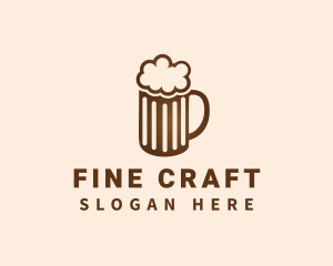 Craft Beer Mug Froth logo design