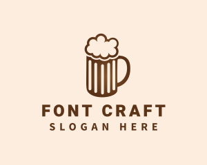 Craft Beer Mug Froth logo design