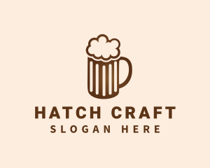 Craft Beer Mug Froth logo design