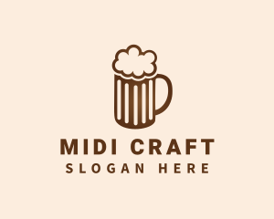 Craft Beer Mug Froth logo design