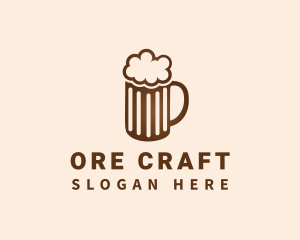 Craft Beer Mug Froth logo design