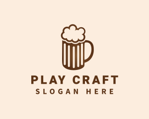 Craft Beer Mug Froth logo design