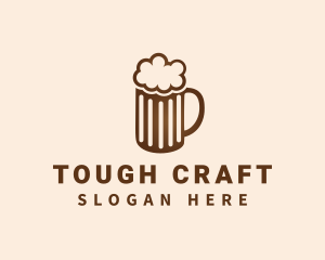 Craft Beer Mug Froth logo design