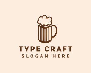 Craft Beer Mug Froth logo design