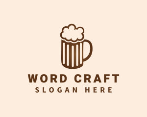 Craft Beer Mug Froth logo design