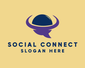 Talk Social Chat logo design