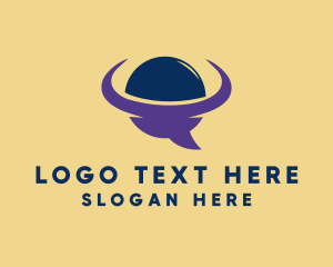 Online Forum - Talk Social Chat logo design