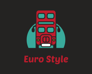 Europe - Red London Bus logo design